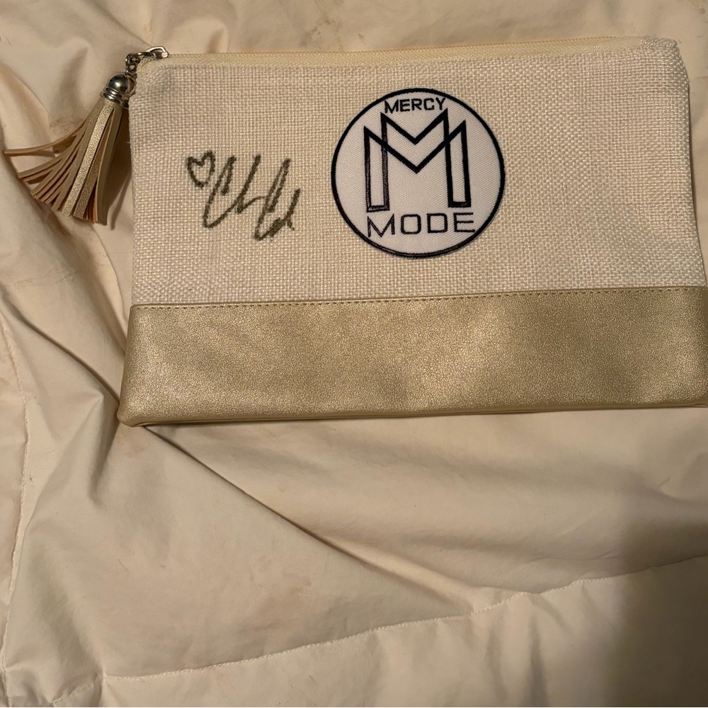Mercy Mode Cream and Gold Clutch Signed by Chase Coleman
